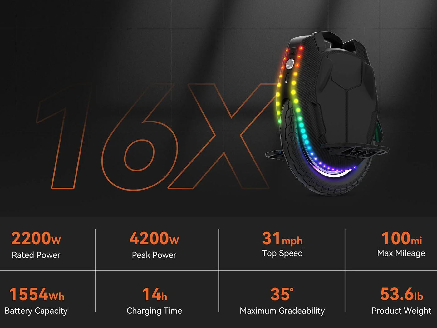 kingsong 16X specification